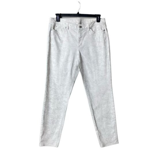 Two by Vince Camuto Camo Jeans Plus Size 14 White Straight Leg - Picture 2 of 8